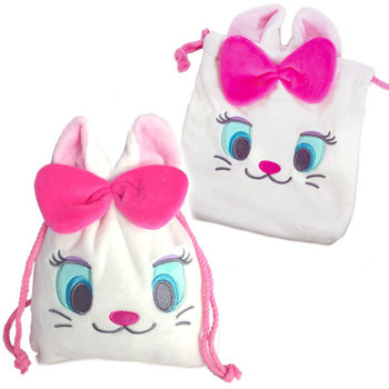 Marie Aristocats Drawstring Plush Pouch Bag