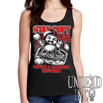 Stay Puft Marshmallows Black & Red - Ladies Singlet Tank