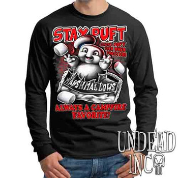Stay Puft Marshmallows Black & Red - Mens Long Sleeve Tee