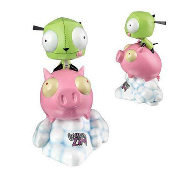 Invader Zim Gir on Pig 10" Statue