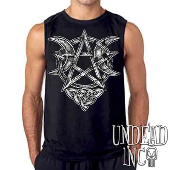 Crescent Moon Pentagram - Mens Sleeveless Shirt