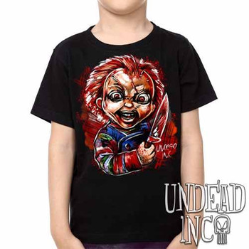 Chucky Watercolor -  Kids Unisex Girls and Boys T shirt Clothing