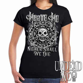 Pirates Of The Caribbean Never Shall We Die Black & Grey - Ladies T Shirt