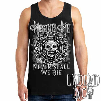 Pirates Of The Caribbean Never Shall We Die Black & Grey - Mens Tank Singlet