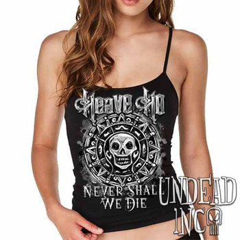 Pirates Of The Caribbean Never Shall We Die Black & Grey - Petite Slim Fit Tank