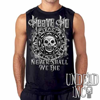 Pirates Of The Caribbean Never Shall We Die Black & Grey - Mens Sleeveless Shirt