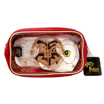 Harry Potter Hogwarts Crest & Hedwig Cosmetics / Pouch Bag Set