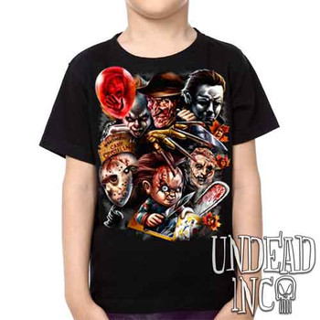 Horror Icons V1 -  Kids Unisex Girls and Boys T shirt