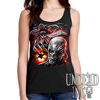 Stranger Things Monsters Black & Grey - Ladies Singlet Tank