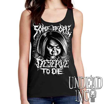 Chucky "Some People" Black & Grey - Ladies Singlet Tank