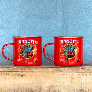 Arnott's Nostalgic Enamel Mug Set Of 2