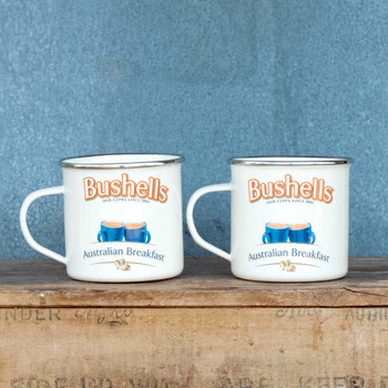 Bushell's Nostalgic Enamel Mug Set Of 2