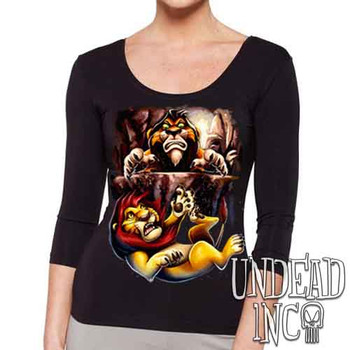 Scar & Mufasa The Gorge - Ladies 3/4 Long Sleeve Tee