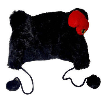 Hello Kitty Black Plush Winter Hat