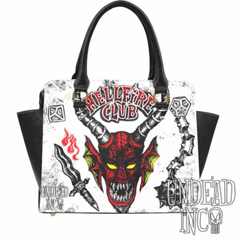 Hellfire Club White Premium Undead Inc PU Leather Shoulder / Hand Bag