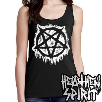 Inverted Pentagram Heathen Spirit - Ladies Singlet Tank