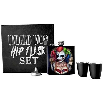 Harley Quinn Mugshot Undead Inc Hip Flask Set