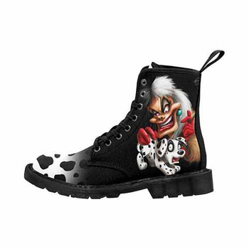 Villains Cruella De Vil Dalmatian Puppy LADIES Undead Inc Boots