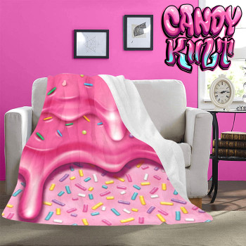 Strawberry Sprinkles Please Candy Kult Micro Fleece Blanket