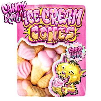 Ice Cream Cone Gummies Candy Kult Micro Fleece Blanket