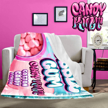 Cotton Candy Bubble Gum Candy Kult Micro Fleece Blanket