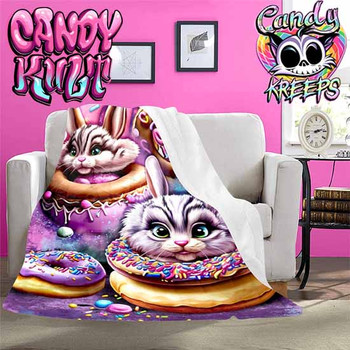 Sugar & Fizz The Donut Bunnies Candy Kreeps Micro Fleece Blanket