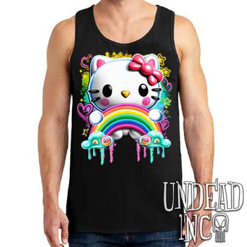 Kitty Rainbow - Mens Tank Singlet