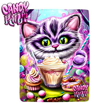 Cheshire Cat Tea Party Candy Kult Micro Fleece Blanket