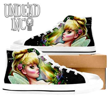 Tinkerbell Pixie Dust White Men’s Classic High Top Canvas Shoes