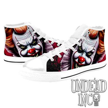 IT Pennywise Derry Carnival White Men’s Classic High Top Canvas Shoes