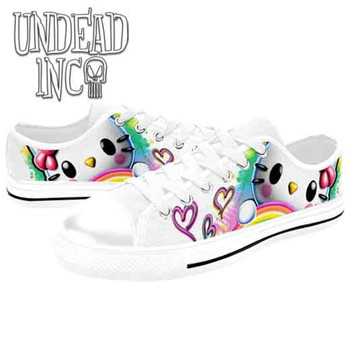 Kitty Rainbow White LADIES Canvas Shoes