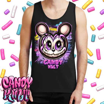 Graffiti Mouse Candy Toons - Mens Tank Singlet