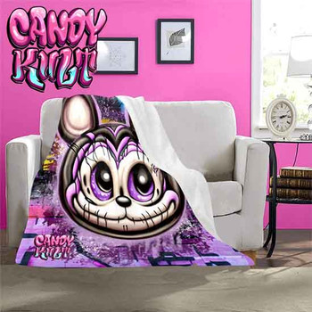 Graffiti Mouse Candy Toons Micro Fleece Blanket