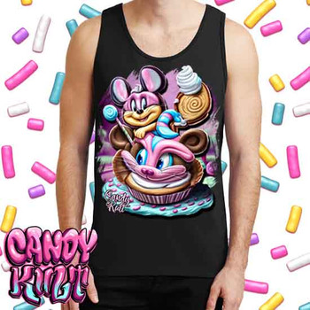 Cupcake Fundayz Candy Toons - Mens Tank Singlet