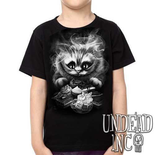 Alice in Wonderland Tim Burton Cheshire Cat Black Grey Kids