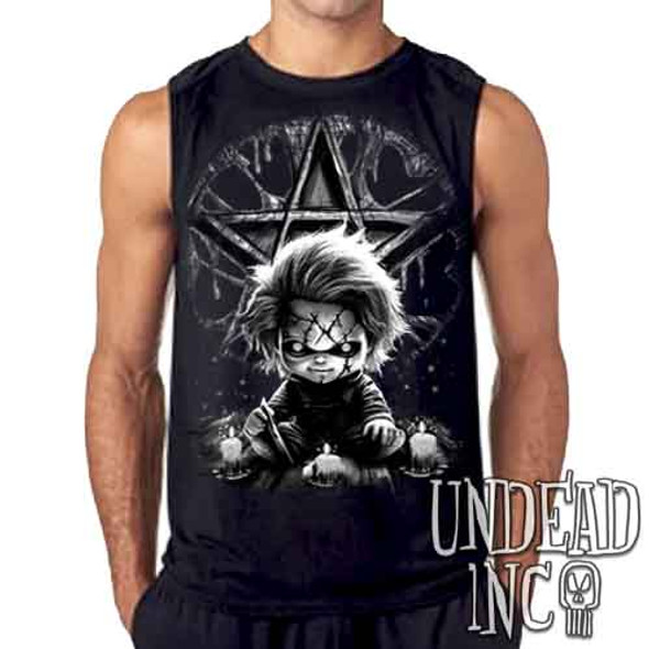 Chucky Pentagram Black & Grey - Mens Sleeveless Shirt
