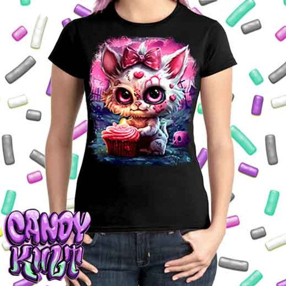 From Paris To The Grave Fright Candy - Ladies T Shirt