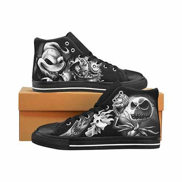 Nightmare Before Christmas Men's Classic High Top Canvas Shoes
