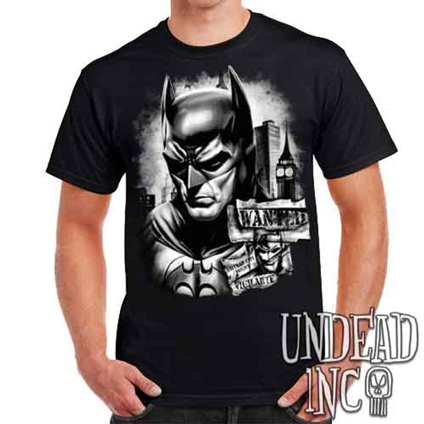 Wanted Vigilante Black & Grey - Mens T Shirt