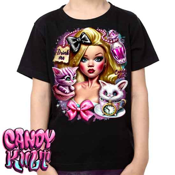 Alice In Retroland Candy Kult -  Kids Unisex Girls and Boys T shirt