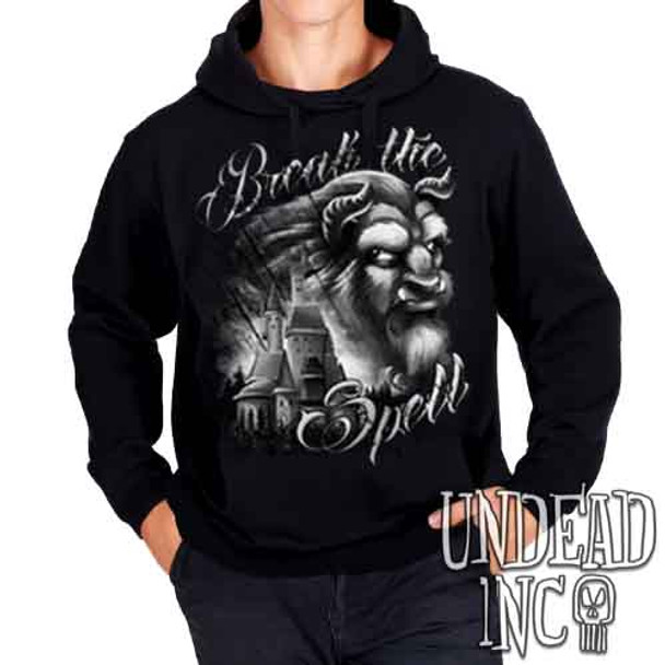 Beauty & the Beast "Break the Spell" Black & Grey - Mens / Unisex Fleece Hoodie