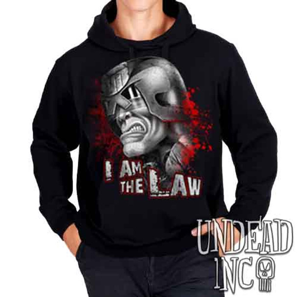 Judge Dredd I AM THE LAW Black & Grey - Mens / Unisex Fleece Hoodie