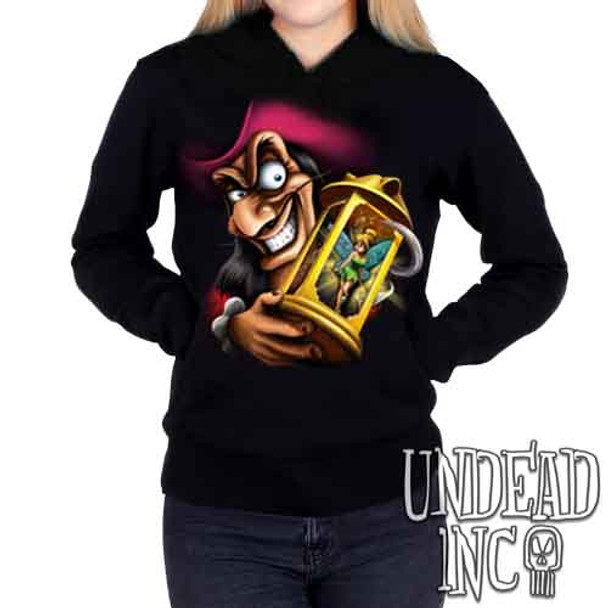 Tinkerbell and Captain Hook - Ladies / Juniors Fleece Hoodie