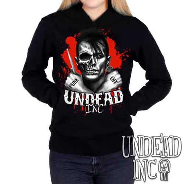 Punk Off Undead Inc Crossbones - Ladies / Juniors Fleece Hoodie