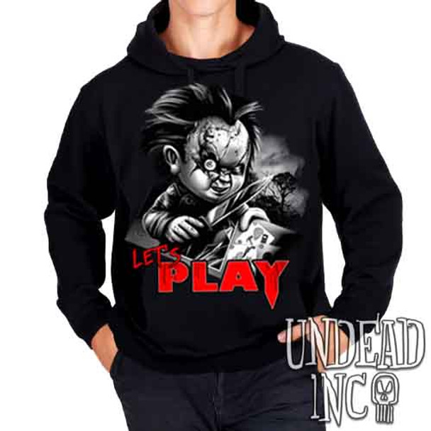 Chucky Let's Play Black & Grey - Mens / Unisex Fleece Hoodie
