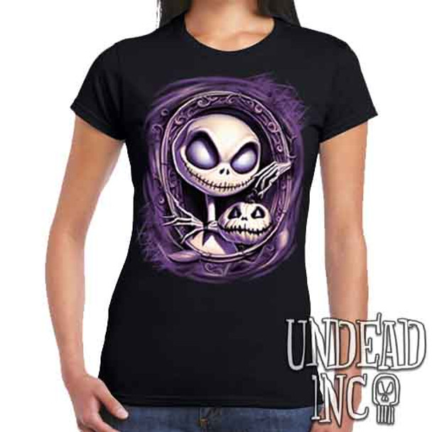 Jack Skellington Haunted Portrait - Ladies T Shirt