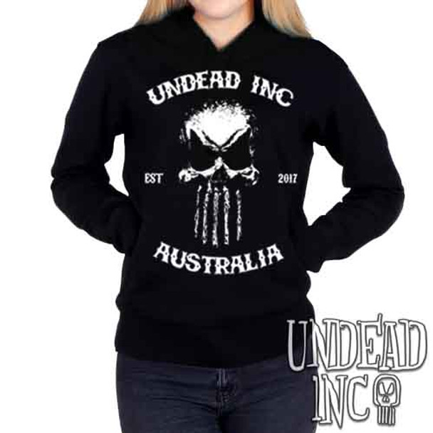 Undead Inc Australia Mortis Skull Rocker - Ladies / Juniors Fleece Hoodie