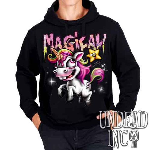 Magical Ice Cream Unicorn Undead Inc - Mens / Unisex Fleece Hoodie