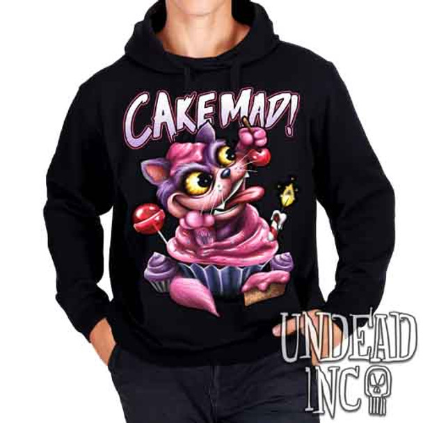 Cheshire Cat Cake Mad - Mens / Unisex Fleece Hoodie