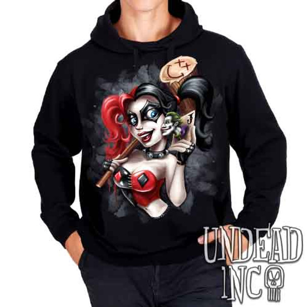 Harley Quinn Joker Kiss - Mens / Unisex Fleece Hoodie